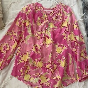 Lilly Pulitzer Elsa Top in Hotty Pink Day Lilly